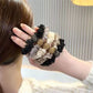 High Stretch Pleated Glitter Mesh Hair Tie