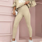 Women’s 2-Piece Casual Set, Loose Fit Top & Solid Color Pants