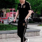 Men's Trendy Tracksuits - Half-Zip Top & Drawstring Pants