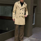 Men's Slim-Fit Double-Breasted Trench Coat