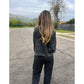 Vintage Washed Pullover Cropped Hoodie & Pants Set