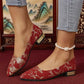 Women's Pointed-Toe Low-Heeled Patterned Fashion Shoes