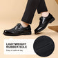 Knob Design Breathable Mesh Leather Shoes