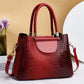 Chic Faux Crocodile Textured PU Crossbody Bag