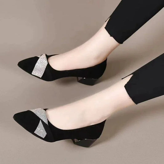 Women's Pointed Toe Low-Heel Shoes