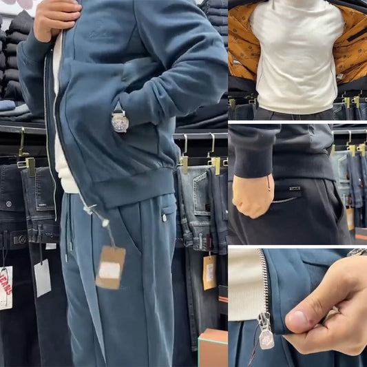 Men's Casual Jacket & Pants Two-Piece Set