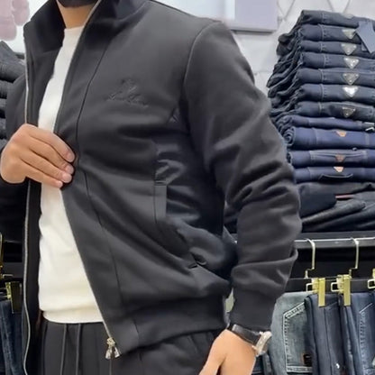 Men's Casual Jacket & Pants Two-Piece Set