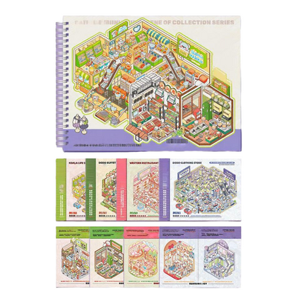 12 Sets DIY 3D Sticker Scene Collection Book