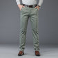 Men’s  Stretchy Straight Fit Plain Pants