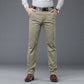 Men’s  Stretchy Straight Fit Plain Pants