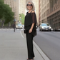 Women’s Irregular Chiffon Tops ＆ Wide-Leg Pants 2-Piece Set