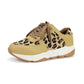 Women's Casual Leopard Print Lace Up Sneakers