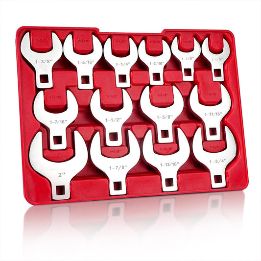 14PCS 1/2-Inch Drive Jumbo Crowfoot Wrench Set