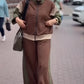 Women's Zipper Jacket & Pants 2-Piece Set