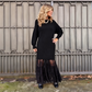 Women’s Elegant Dress With Patchwork Lace Hem