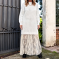 Women’s Elegant Dress With Patchwork Lace Hem