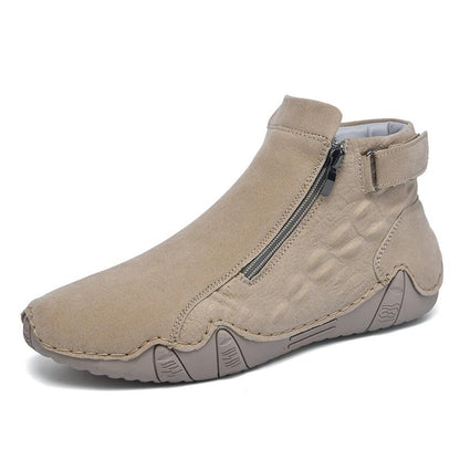 Men’s Casual Minimalist Zip-Up Ankle Boots