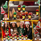 Christmas Decoration Mini Snowman Lantern with Hats and Scarves