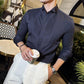 Men’s Vintage Pleated Front Long Sleeve Shirt