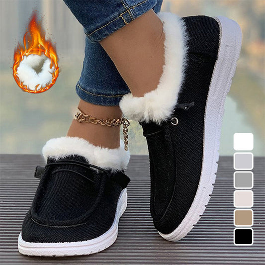 Women's Winter Plush Lined Flat Shoes