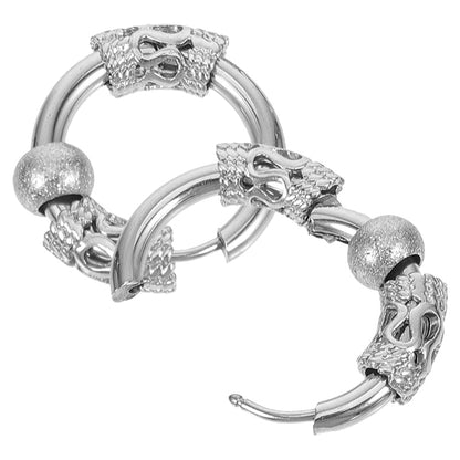 Chic Coil & Beads Hoop Earrings