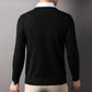 Men's Fake Two-Piece Pullover Knitted Sweater