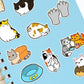 100-Pack Cute Cat Doodle Sticker Set