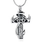Antler Cross Urn Pendant Necklace