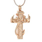 Antler Cross Urn Pendant Necklace