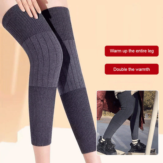 🦵 NOW 50% OFF! ✨ Warm, stretchy long knee pads - elastic thermal fleece for outdoor activities and joint support ❤️
