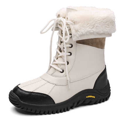 Women's Lace-Up Thickened Warm Snow Boots