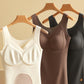 Women's Thermal Seamless Vest With Built-In Bra
