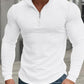 Men's Stand Collar Half-Zip Long Sleeve Sweatshirt