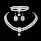 4PCS Luxury Jewelry Double Layer Faux Pearl Set