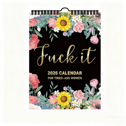 2026 Funny Floral Wall Calendar