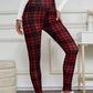 High-Elasticity Slim Fit Warm Plaid Leggings for Women