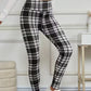 High-Elasticity Slim Fit Warm Plaid Leggings for Women