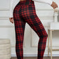 High-Elasticity Slim Fit Warm Plaid Leggings for Women
