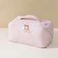 Large Capacity Waterproof Quilted Cosmetic Bag