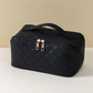Large Capacity Waterproof Quilted Cosmetic Bag