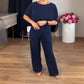 Elegant Longline Cardigan & Top & Pants 3-Piece Set