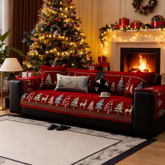 Plush Chenille Anti-Slip Couch Cover