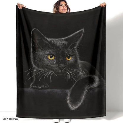 Black Cat All-Season Cozy Blanket