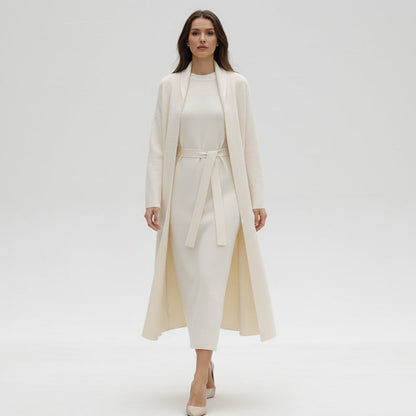 Women's Elegant Dress & Cardigan 2-Piece Set