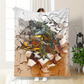 Vibrant Dinosaur Print Flannel Throw Blanket