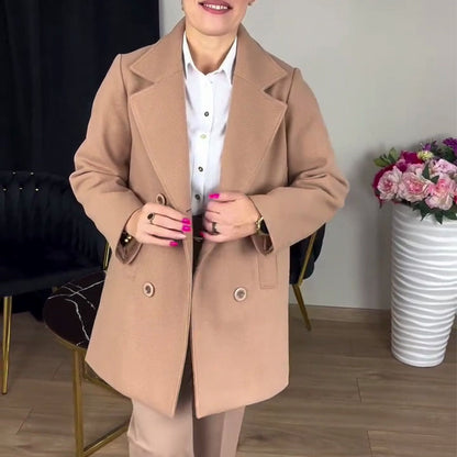Women's 2-Piece Khaki Coat & Trouser Set