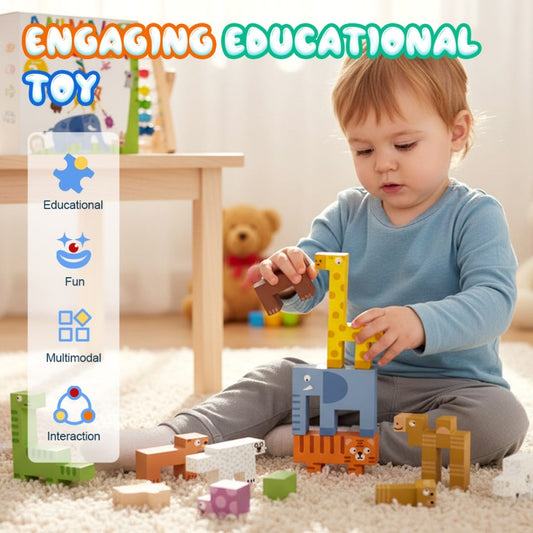 Animal-Themed Stacking Blocks Set for Kids