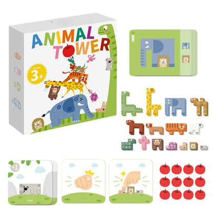 Animal-Themed Stacking Blocks Set for Kids
