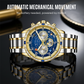 Multifunction Self-Winding Watch with Sun & Moon Phase