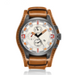 Men's Business Quartz Watches with PU Leather Strap